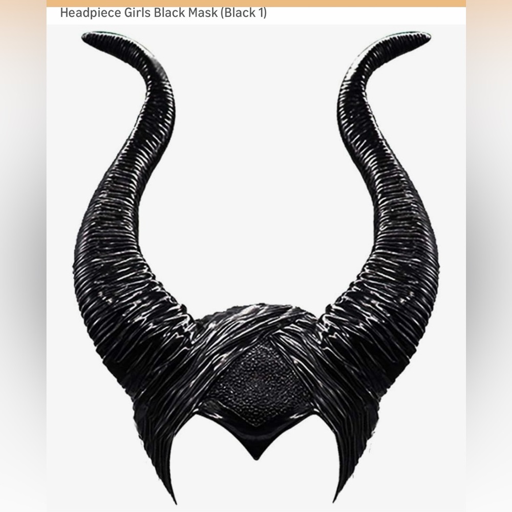 Elegant Black Horned Headpiece for Women